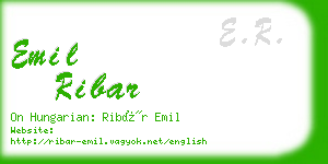 emil ribar business card